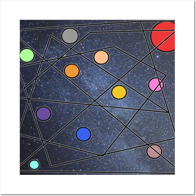 ABSTRACT SOLAR SYSTEM FROM THE UNIVERSE Wall Art by jcnenm